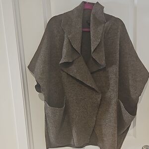 Cozy Brown open poncho